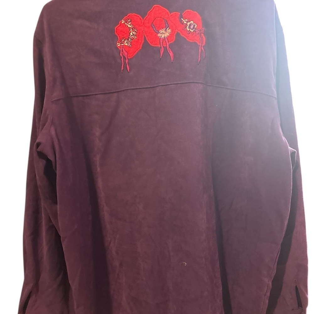 Studio Works Purple Embroidered Shirt - Picture 3 of 5